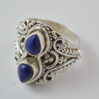 925 silver beautiful lapis lazuli gemstone ring
